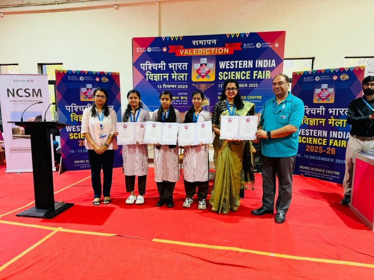 Representing Goa at Western India Science Fair Nehru Science Centre Mumbai 2025